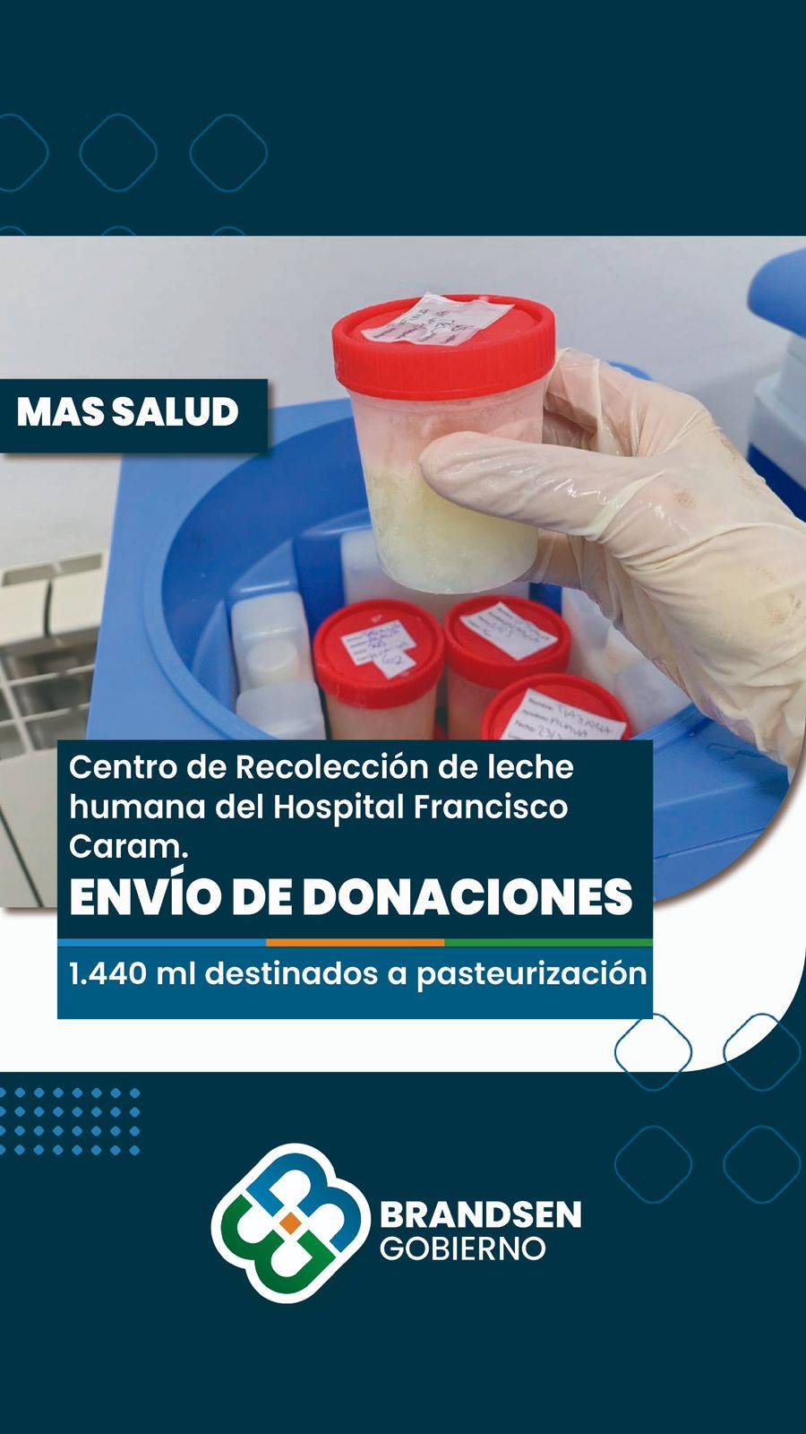EL CENTRO DE RECOLECCIÓN DE LECHE HUMANA REALIZÓ UN ENVÍO PARA PASTEURIZACIÓN.